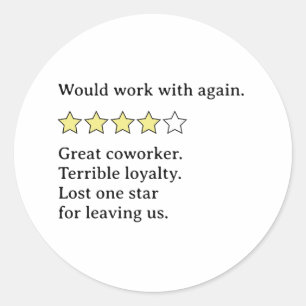 Mixed Coworker Feedback – Strengths and Shortcomin Classic Round Sticker