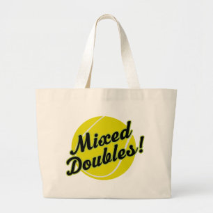 Mixed Doubles Large Tote Bag