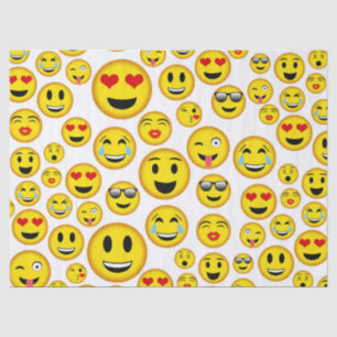 Mixed emoji pattern fun party tissue paper