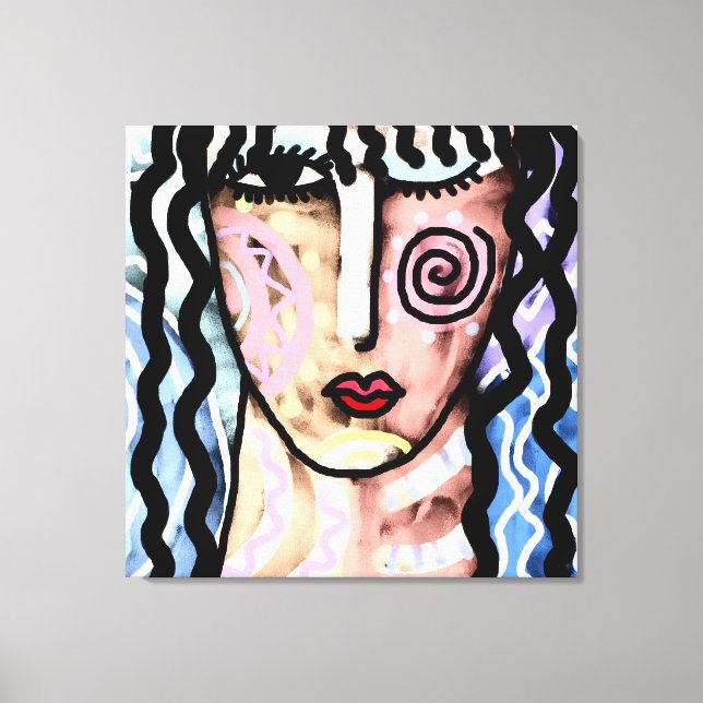 Mixed Emotions Abstract Digital Painting Canvas Print (Front)