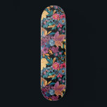 Mixed Fall Floral Leaves Berry Watercolor Pattern Skateboard<br><div class="desc">This artsy and modern autumn pattern is perfect for the winter months. It features hand-painted burgundy red, burgundy purple, mustard yellow, chestnut brown, teal green forest green, and navy blue flowers and leaves bouquet pattern on top of a simple black background. It's artistic, trendy, country, and warm; the perfect design...</div>