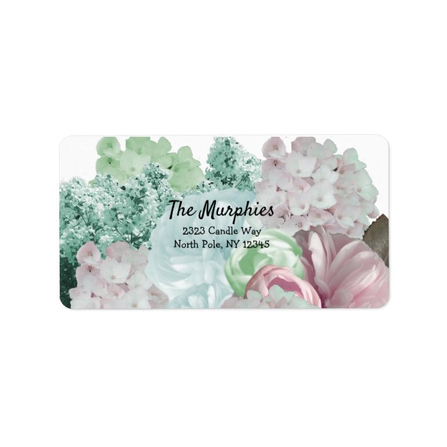 Mixed Floral Address Label (Front)