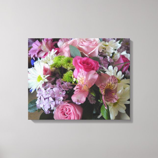 Mixed Flowers Canvas Print (Front)
