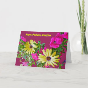 Mixed Flowers Daughter Birthday Card
