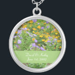 Mixed Flowers Necklace<br><div class="desc">These are Mixed Flowers. Makes a great gift for a loved one. Names and Date can be changed to your own. Just enter them in the text boxes to the right.</div>