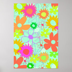 Mixed Flowers Poster