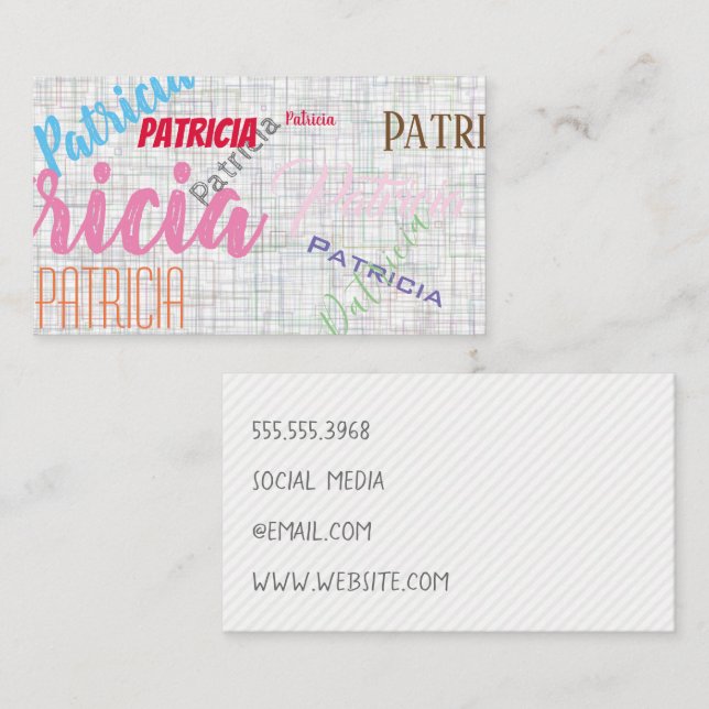 Mixed Fonts | Modern Background Business Card (Front/Back)