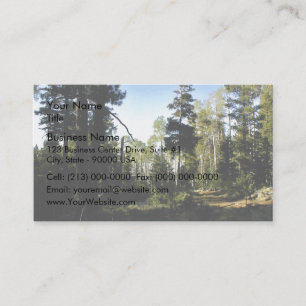 Mixed forest with walkway business card