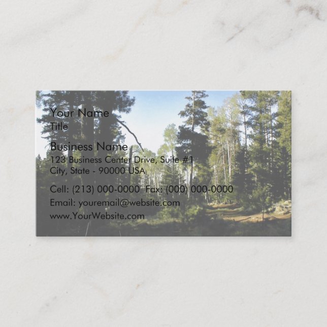Mixed forest with walkway business card (Front)