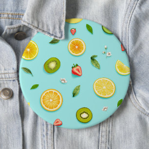 Mixed Fruit 6 Cm Round Badge