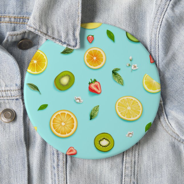 Mixed Fruit 6 Cm Round Badge (In Situ)