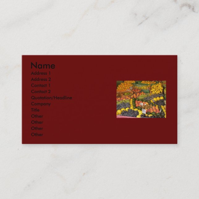 Mixed Fruit Business Card (Front)
