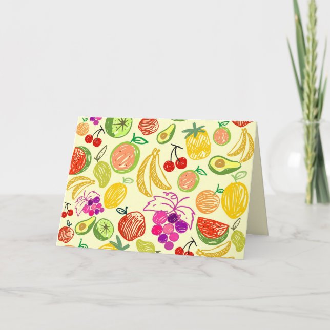 Mixed fruit greeting card (Front)