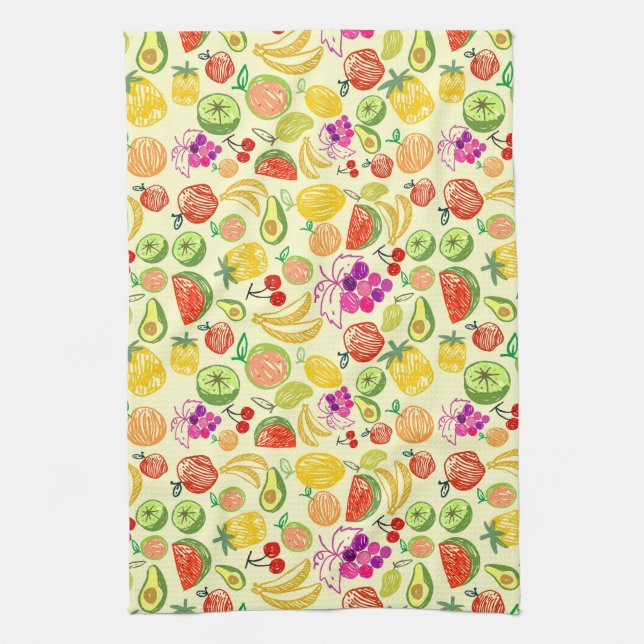 Mixed fruit kitchen towel (Vertical)