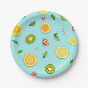 Mixed Fruit Paper Plate