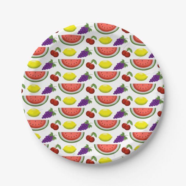 Mixed Fruit Paper Plates (Front)
