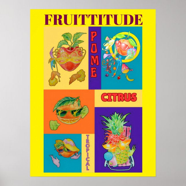 MIXED FRUIT PERSONALITY DISPLAY POSTER (Front)