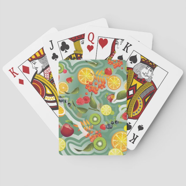 Mixed Fruits 7 Playing Cards (Back)