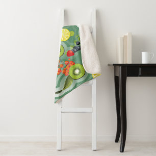 Mixed Fruits 7 Sherpa Blanket