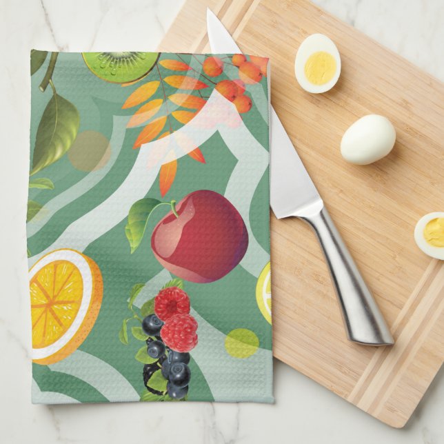 Mixed Fruits 7 Tea Towel (Quarter Fold)