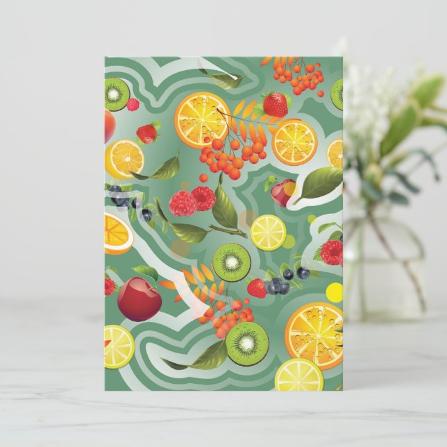 Mixed Fruits 7 Thank You Card (Standing Front)