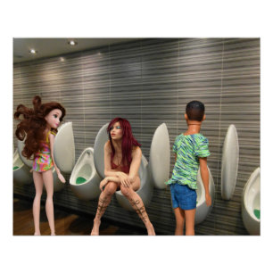 Mixed gender restroom. poster