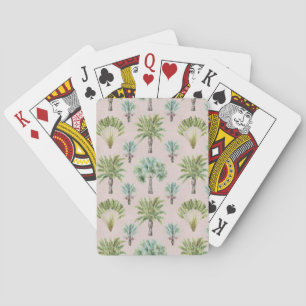 Mixed Green Palm Trees Playing Cards