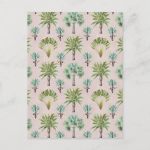 Mixed Green Palm Trees Postcard