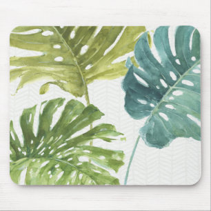 Mixed Greens Tropical Palms Mouse Pad