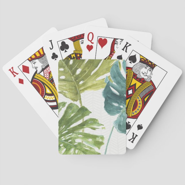 Mixed Greens | Tropical Palms Playing Cards (Back)