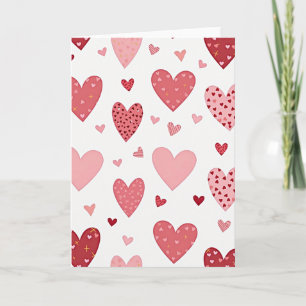 Mixed Hearts Pattern Card
