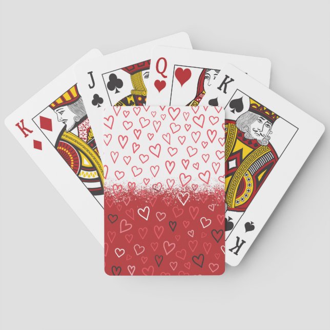 Mixed Hearts Playing Cards (Back)