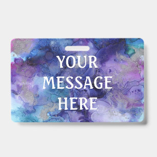 Mixed ink background - Customise your own   ID Badge