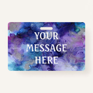 Mixed ink background - Customise your own ID Badge
