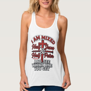 Mixed Jesus and Peter Vintage Christian Humour Singlet