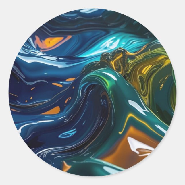 Mixed Liquids Classic Round Sticker (Front)