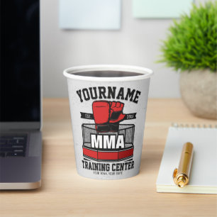 Mixed Martial Arts ADD NAME MMA Fight Training Paper Cups