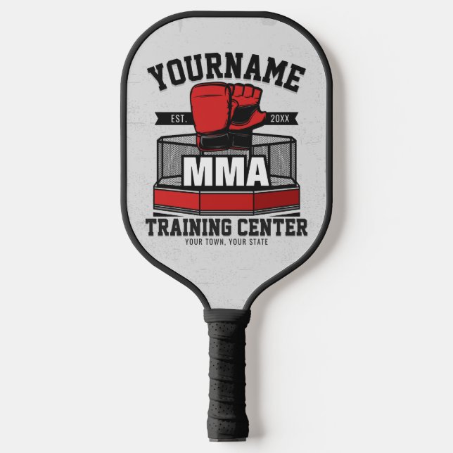 Mixed Martial Arts ADD NAME MMA Fight Training Pickleball Paddle (Front)