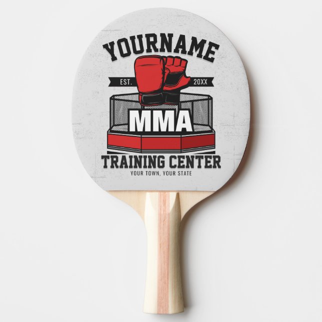Mixed Martial Arts ADD NAME MMA Fight Training Ping Pong Paddle (Front)