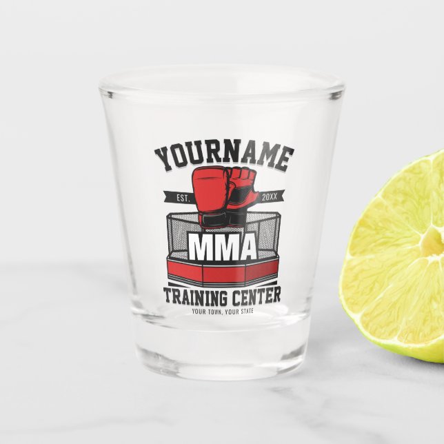 Mixed Martial Arts ADD NAME MMA Fight Training Shot Glass (Front)