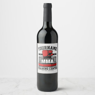 Mixed Martial Arts ADD NAME MMA Fight Training Wine Label