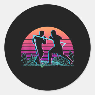Mixed Martial Arts MMA Retro Classic Round Sticker
