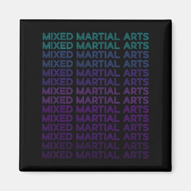 Mixed Martial Arts MMA Retro Magnet (Front)