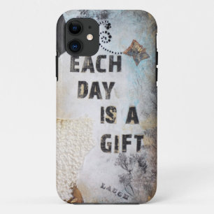 Mixed Media Art Each Day Is A Gift Quote Case-Mate iPhone Case