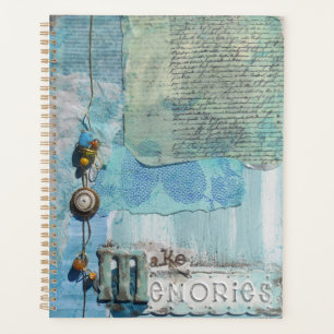 Mixed Media Art Make Memories Quote Planner
