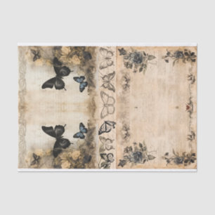 Mixed Media Artist Junk Journal Dark Gothic Tissue Paper