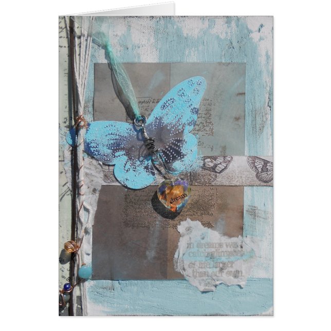 Mixed Media Butterfly Typography Art (Front)