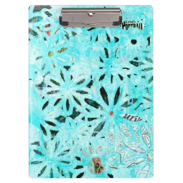 Mixed Media Daisy Art Clipboard (Front)