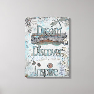 Mixed Media Dream Inspire  Canvas Print