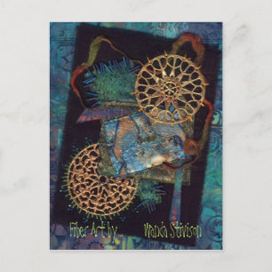 Mixed Media Fibre Art Postcard
